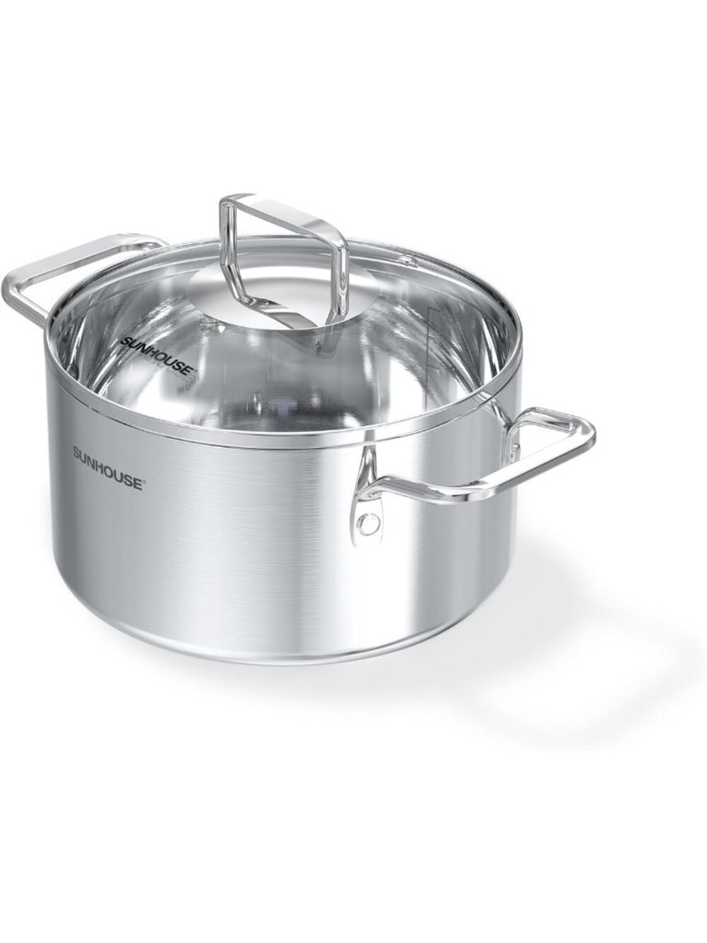 6 QT Tri-Ply Stainless Steel Stock Pot with Glass Lid - Durable & Versatile